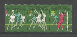 DDR 1974 Handball Triptyque Y.T. 1610A  ** - Unused Stamps