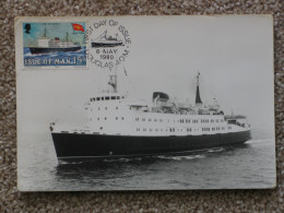 ISLE OF MAN STEAM PACKET LADY OF MANN WITH FIRST DAY OF ISSUE FRANK - Traghetti