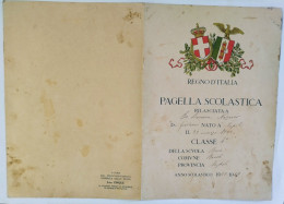 Bp57 Pagella Fascista Opera Balilla Regno D'italia Baia Bacolo Napoli 1929 - Diplômes & Bulletins Scolaires
