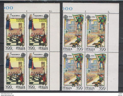 REPUBBLICA:  1981  EUROPA  -  S. CPL. 2  VAL. BL. 4  N. -  SASS. 1551/52 - 1981