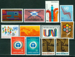 Bm UN New York (UNO) 1972 MiNr 242-253 MNH | Complete Year 1972 #kar-1502-1 - Unused Stamps