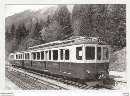 CPM TRAIN VOIR DOS 73 CHÂTELARD FRONTIERE Automotrice Et Voiture Pilote Martigny Chatelard Chamonix En 1957 - Le Chatelard