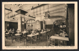 AK Berlin, Gasthaus Aschinger, Königsgrätzer Strasse 124-129, Innenansicht  - Dierentuin