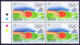 Mauritius 1996 MNH Blk, Table Tennis, Sports, Olympic Games Atlanta - Tennis De Table