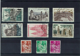 FRANCE - 1957 Y&T N° 1105 - 1119 - 1126 - 1127 - 1129 - 1130 - 1115 à 1116 (0117) - Used Stamps