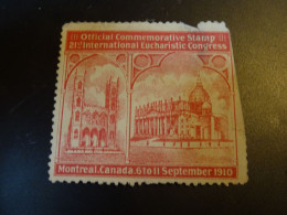 CANADA   Vignette  1910 Abimé Collection Classiques Anciens - Local, Strike, Seals & Cinderellas