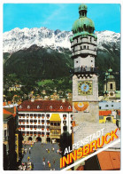 CPSM 10.5 X 15 Autriche (54) Tyrol INNSBRUCK Blick Auf Herzog-Friedricht-Strasse Mit Stadium, Goldenem Dachl Und  * - Innsbruck