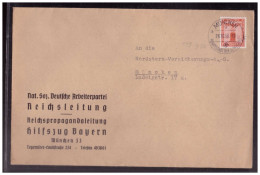 Dt Reich (024263) Dienstbrief Vorgedruckt NSDAP Reichsleitung Reichspropagandaleitung Hilfszug Bayern, Gelaufen München - Service
