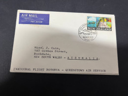 18-4-2024 (2 Z 24) FDC - New Zealand - Posted 1970 - Inaugural Flight (to Miss Cain) - FDC