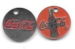 Jeton  De  Caddie  Marque  Boisson  Coca - Cola  Recto  Verso - Trolley Token/Shopping Trolley Chip