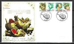 INDONESIE. N°1954-7 De 2002 Sur Enveloppe 1er Jour. Fruits. - Fruits