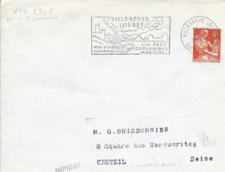 ALPES MARITIMES -  VILLENEUVE LOUBET  - N° VIL 571 S -  VILLENEUVE LOUBET MER RIVIERE SES PARCS ZOOLOGIQUES ....   1958 - Maschinenstempel (Werbestempel)