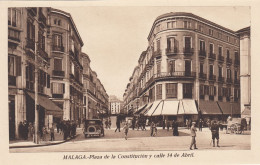 Malaga - Plaza De La Constitucion Y Calle 14 De Abril - Málaga