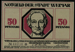 Notgeld Weimar, 50 Pfennig, Mutter Mit Kindern Und Grossvater, Der Tod Mit Sichel  - [11] Emisiones Locales