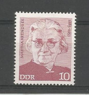 DDR 1975 Martha Arendsee Y.T. 1693 ** - Neufs