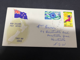 18-4-2024 (2 Z 24) FDC - New Zealand - Posted 1971 - UNICEF + Antarctic Treaty - FDC