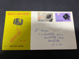18-4-2024 (2 Z 24) FDC - New Zealand - Posted 1971 - Satellite Earth Station (2 Covers) - FDC