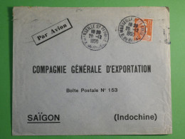 DN9 FRANCE LETTRE  1950 MARSEILLE  A SAIGON INDOCHINE  ++  AEROPHILATELIE + AFF.  INTERESSANT+++ - 1927-1959 Covers & Documents