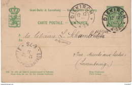 Luxembourg - Entier Postal 5 Cent - Oblitéré En 1902 à Diekrich - Entiers Postaux