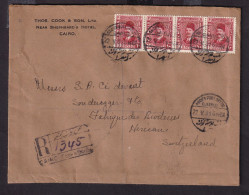 353/31 -- EGYPT PERFINS - Registered Envelope Fouad Stamps For 40 Mills COOK'S P.O. CAIRO 1931 - Perf. T.C. § S. - Cartas & Documentos