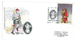 COV 95 - 3096 FIREMEN, Romania - Cover - Used - 1993 - Lettres & Documents