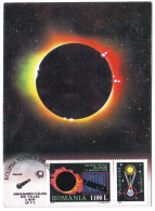 MAX 31 - 314 TOTAL ECLIPSE, Romania - Maximum Card - 1999 - Astrología