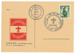 SC 49 - 609-a AUSTRIA, Scout - Cover - Used - 1957 - Briefe U. Dokumente