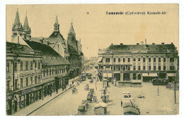 RO 36 - 6278 TIMISOARA, Market, Shops, Tramway Carriages, Romania - Old Postcard - Used - 1918 - Rumänien