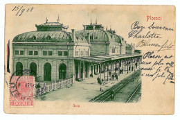 RO 36 - 3224 PLOIESTI, Railway Station, Romania - Old Postcard - Used - 1908 - TCV - Rumänien