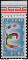 1957 Italia Europa Lire 25 Variety MNH Sassone N. 817b - 1961-70: Ungebraucht