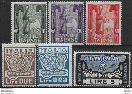 1923 Italia Marcia Su Roma 6v. MNH Sassone N. 141/46 - Sonstige & Ohne Zuordnung