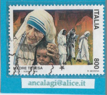 USATI ITALIA 1998 - Ref.0800 "MADRE TERESA" 1 Val. - - 1991-00: Afgestempeld