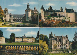 CHÂTEAUX  D'AUNIS  ET  DE  SAINTONGE  - 4  CPM  VERTEUIL, PLASSAC,CRAZANNES  & USSON  (24 / 4 /86  )  Dos   -          C - Châteaux
