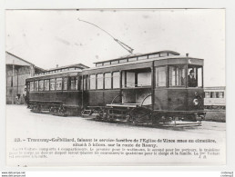 Photo PARIS Tram Tramway Repro Cliché France Reportage Monde & Caméras Tram Funéraire Corbillard Des CF Nogentais - Andere & Zonder Classificatie