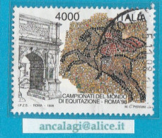 USATI ITALIA 1998 - Ref.0802 "EQUITAZIONE" 1 Val. - - 1991-00: Usati