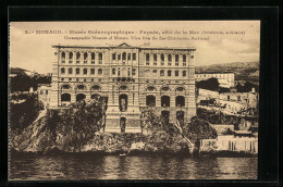 AK Monaco, Musée Océanographique, Facade, Côté De La Mer  - Autres & Non Classés