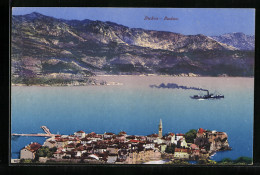 AK Budua, Gesamtansicht Am See Aus Der Vogelschau  - Montenegro