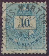 1881. Colour Number Krajcar 10kr Stamp, KIS-MARTON/CAR POST DISPATCH - ...-1867 Prephilately