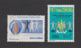 South Vietnam Viet Nam MNH Perf Stamps 1973 : Human Rights - Scott#462-463 - Vietnam
