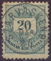 1881. Colour Number Krajcar 20kr Stamp, SZARVASKEND - ...-1867 Voorfilatelie
