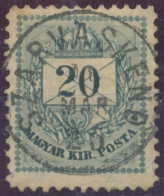 1881. Colour Number Krajcar 20kr Stamp, SZARVASKEND - ...-1867 Prefilatelia