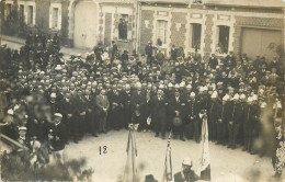 GUISCARD - Carte Photo, Remise De Croix De Guerre 22/07/1923,Pompiers, Carte à Localiser Dans La Ville. - Guiscard