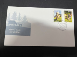 18-4-2024 (2 Z 25 A) Australia Norfolk Island FDC - Cows 2020 - Norfolk Island