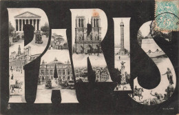 FRANCE - Paris - Multi-vues De Différents Endroits - Différents Monuments à Paris - Carte Postale Ancienne - Viste Panoramiche, Panorama