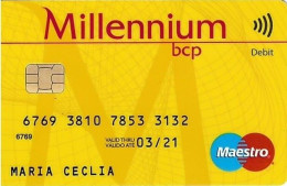 PORTUGAL - Millennium BCP - Maestro - Krediet Kaarten (vervaldatum Min. 10 Jaar)