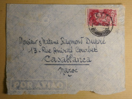 DN9 PORTUGAL  LETTRE RARE DESTINATION 1941  LISBOA  A CASABLANCA MAROC + AFF.  INTERESSANT++ - Briefe U. Dokumente