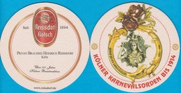 Privat-Brauerei Heinrich Reissdorf ( Bd 2437 ) Kölner Karnevalsorden - Beer Mats