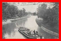 CPA (47) AGEN.  Canal Du Midi, Péniche Transportant Des Bariques De Vin. *7976 - Agen