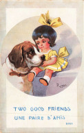 ILLUSTRATEURS _S28240_ Right - Une Paire D'Amis - Fillette Avec Un Chien - 2964 - Right