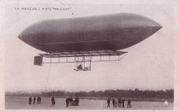C5- LE DIRIGEABLE MIXTE " MALECOT " -  CARTE PHOTO  ETOILE  - PARIS  - ( 2 SCANS ) - Zeppeline